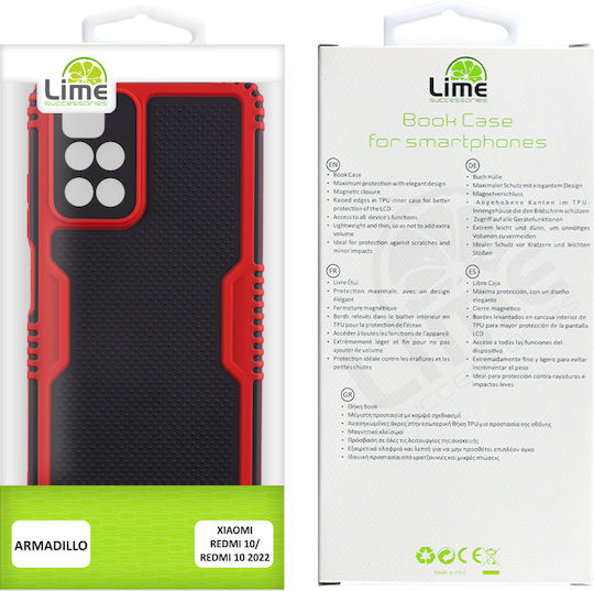 Lime Armadillo Camera Guard Задна корица Пластмаса Червен (Redmi 10 / 10 2022)