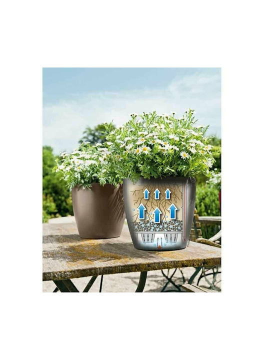 Lechuza Classico Auto-udare Ghiveci Plastic Slate 21.5x21.5x20cm.