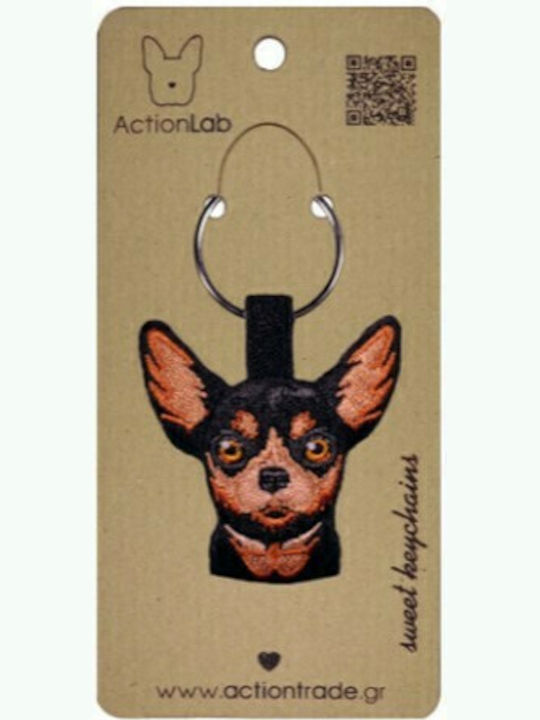 ActionLab Μπρελόκ Chihuahua Υφασμάτινο Μαύρο