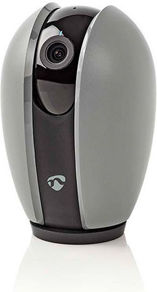 Nedis WIFICI21CGY IP Cameră de Supraveghere Wi-Fi Full HD 1080p cu Comunicare Bidirecțională și Lentilă 4mm (2 Huse înlocuibile) Gri