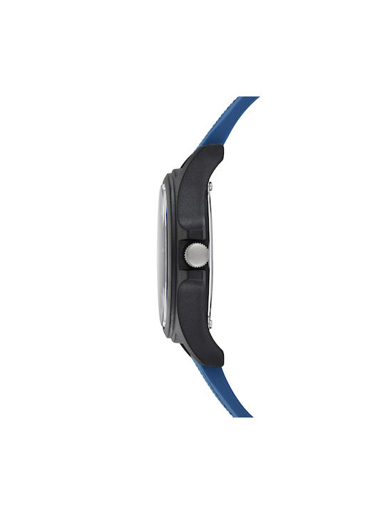 Nautica Java Watch Battery with Blue Rubber Strap