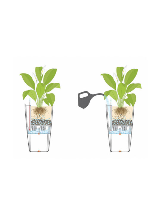 Lechuza Cubico Premium Self-watering Pot Plastic 39.5x39.5x75.5cm.