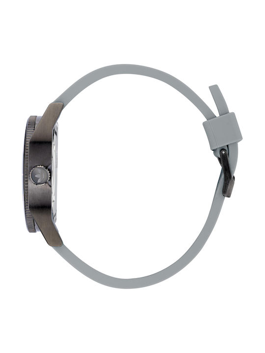 adidas Fashion Edition Two Ανδρικό Ρολόι 42mm Μπαταρίας με Γκρι Καουτσούκ Λουράκι