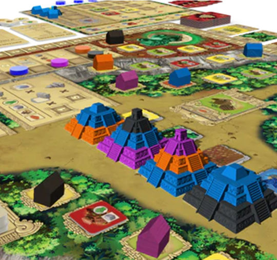 Board Game Zapotec for 1-4 Players 12+ Years Old (EN) Board & Dice