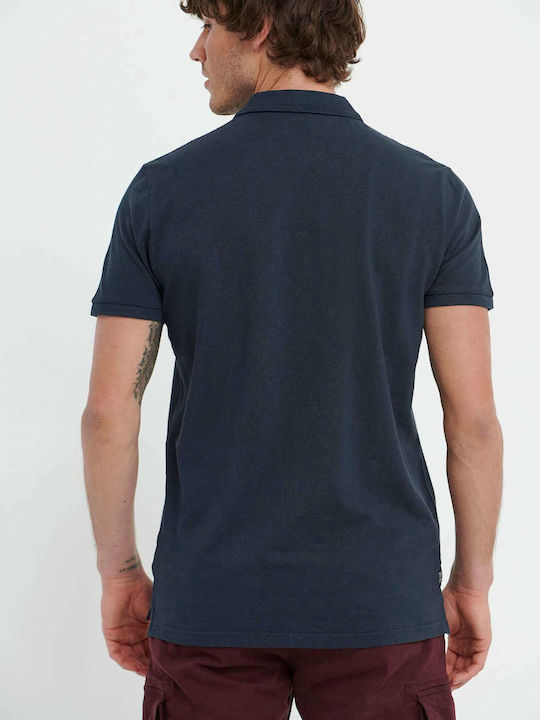 Funky Buddha Ανδρικό T-shirt Polo Indigo