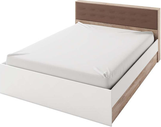 Genomax Schlafzimmermöbel-Set K-969 Weiß / Sonomo 160x200cm 4 Stück
