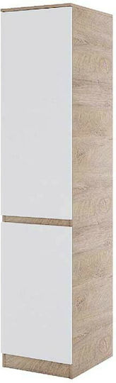 Genomax Schlafzimmermöbel-Set K-969 Weiß / Sonomo 160x200cm 4 Stück