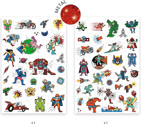 Djeco Tattoos Heroes Vs Villains Kids Tattoos