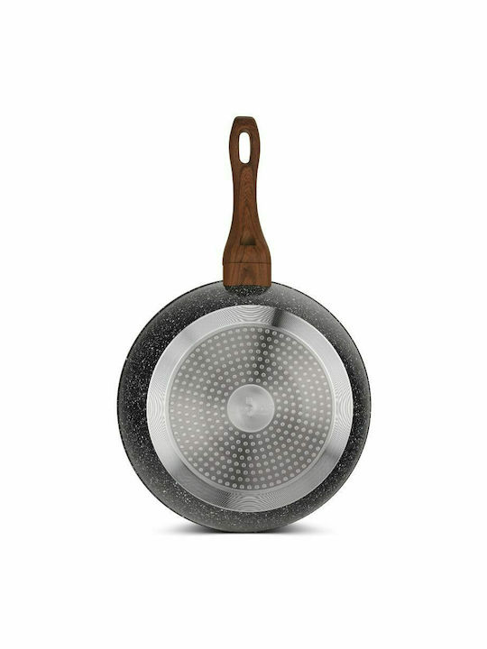 Edenberg Wok With Lid made of Cast Aluminum with Stone Coating 24cm