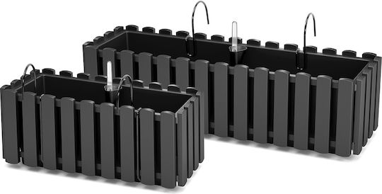 Prosperplast Boardee Fence W Ζαρντινιέρα Πλαστική Γκρι 38x18x16.2εκ.