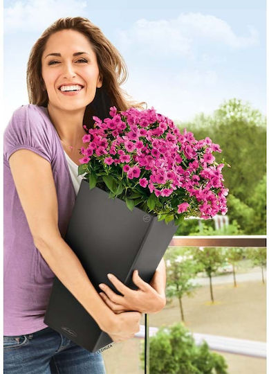 Lechuza Cubico Self-watering Pot Plastic 22x22x41cm.