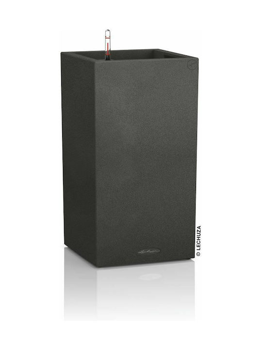 Lechuza Canto Stone 40 High Ghiveci de flori Auto-alimentare 40x76cm în Culoare Negru 13622