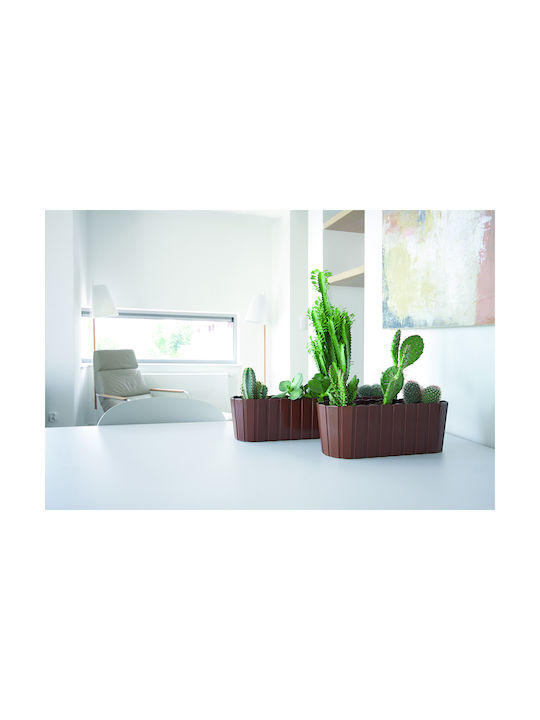 Prosperplast Саксия Boardee Case Кутия за саксии Пластмаса Сив 38.3x14.4x13см.