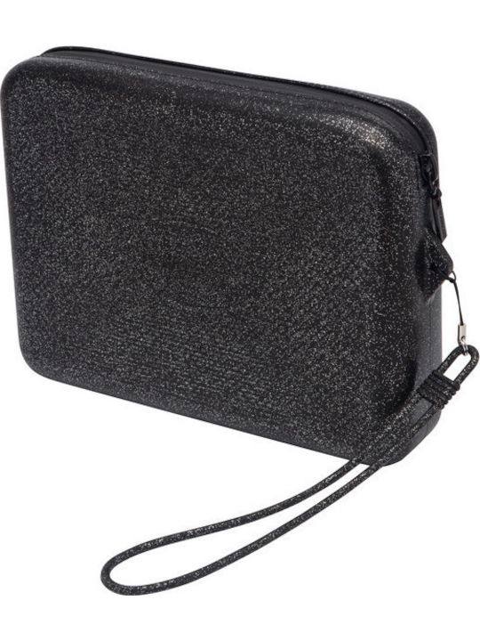 Toiletry Bag Beach Glitter Black 23cm