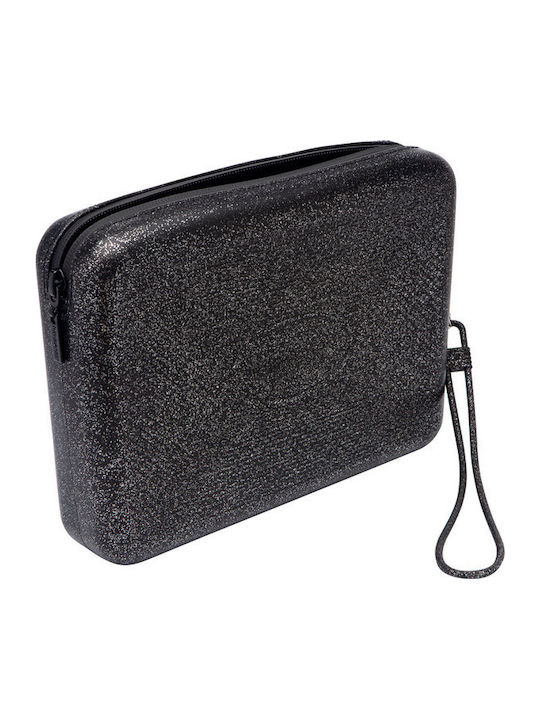 Toiletry Bag Beach Glitter Black 23cm