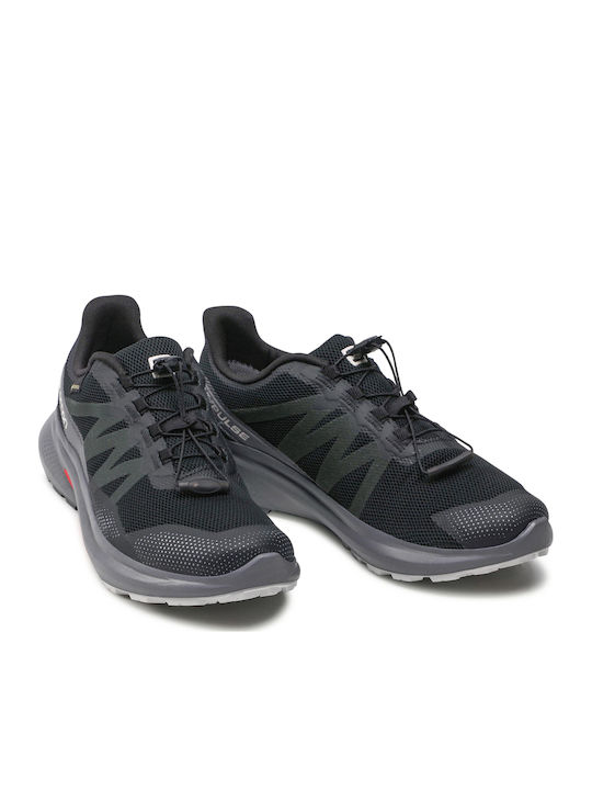 Salomon Hypulse GTX Men's Hiking Shoes Waterproof with Gore-Tex Membrane Black / Quiet Shade / Lunar Rock