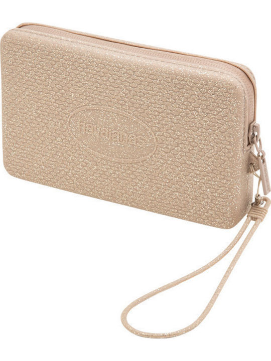 Toiletry Bag in Gold color 16.5cm