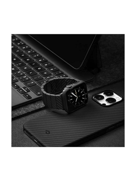 Pitaka Air Калъф за Защита Kevlar в Черен цвят за Apple Watch 7