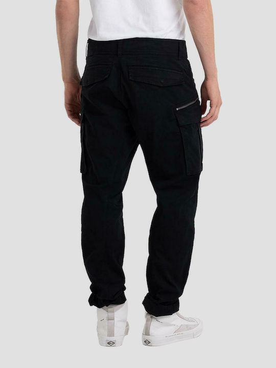 Trousers Cargo Elastic in Regular Fit Black