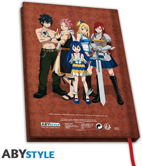 Abysse Fairy Tail Παιδικό Σημειωματάριο A5 90 Φύλλων Ριγέ Καφέ