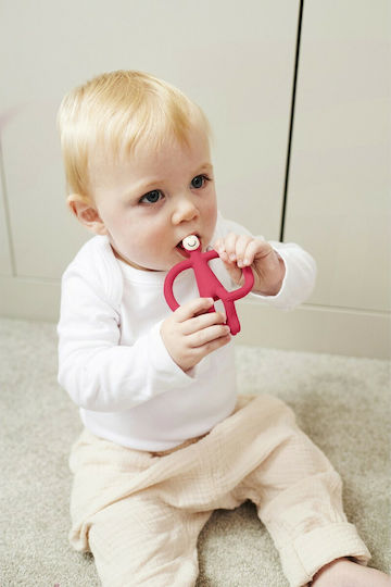 Matchstick Monkey Monkey Teething Ring BPA Free Silicone for 3 m+