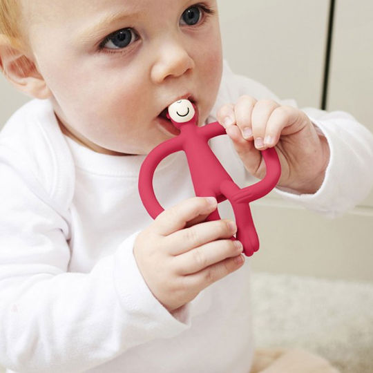 Matchstick Monkey Monkey Teething Ring BPA Free Silicone for 3 m+