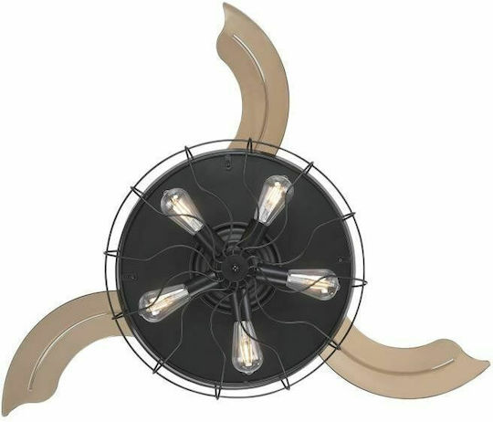 Westinghouse Dunlin Ανεμιστήρας Οροφής 105cm με Φως Καφέ / Μαύρος