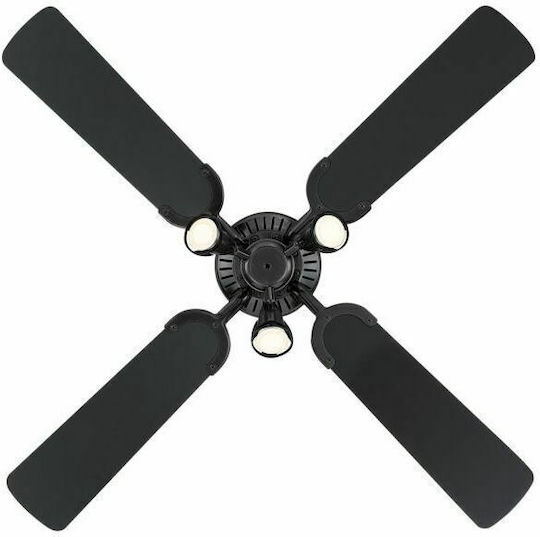 Westinghouse Princess Euro Ανεμιστήρας Οροφής 105cm με Φως Brushed Gun Metal