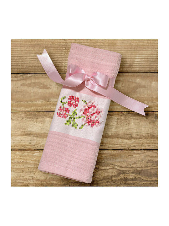 Lino Home Arma Tea Towel in Pink Color 40x60cm 1pcs