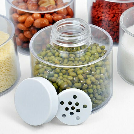 Factory Spice Tower Carousel Jar Gewürzbehälter Kunststoff auf drehbarem Ständer Transparente 12Stück 12Stück