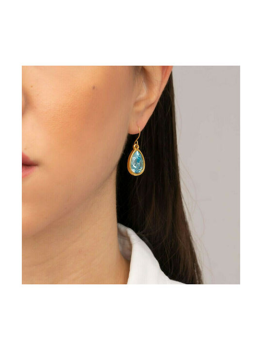 Excite-Fashion Earrings Pendants made of Steel Gold Plated with Stones