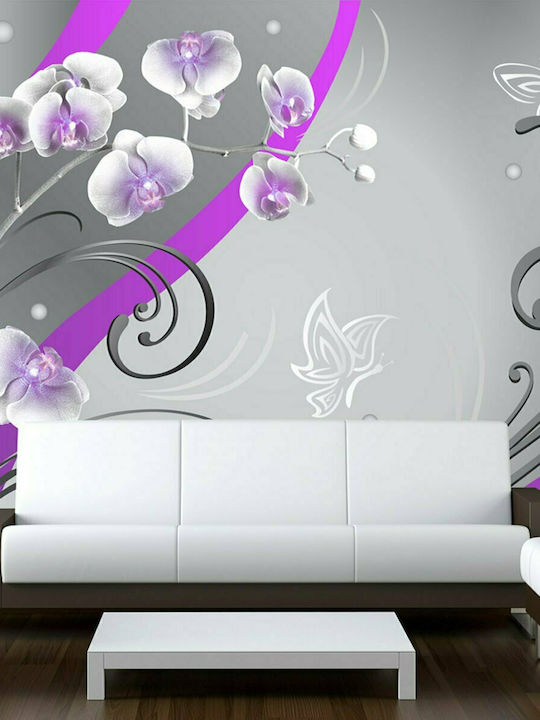 Fototapet de Perete 350x245cm Purple Orchids Tesatura Gri