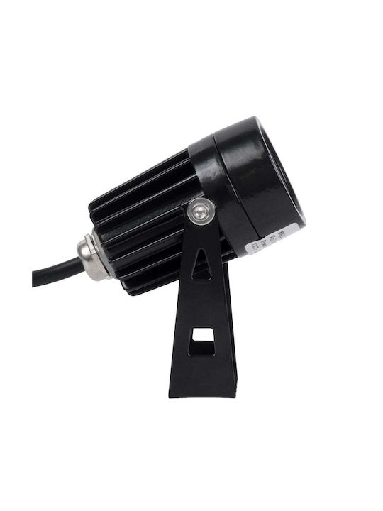 GloboStar Φωτιστικό Προβολάκι LED Εξωτερικού Χώρου 1W με Θερμό Λευκό Φως IP65 Μαύρο
