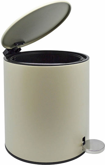 Ankor Inox Bathroom Basket Soft Close 5lt Beige