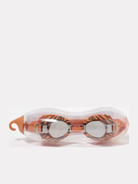 Sunnylife Tully the Tiger Kids Swimming Goggles with Anti-Glare Lenses Orange