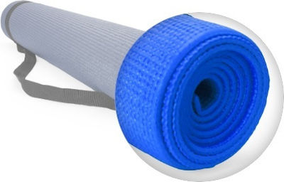 Stamina CP7102 Yoga/Pilates Mat Blue with Carry Strap (180x60x0.4cm)