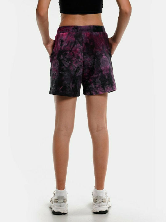 Target Happy Women's High-waisted Sporty Shorts Black/Fuchsia