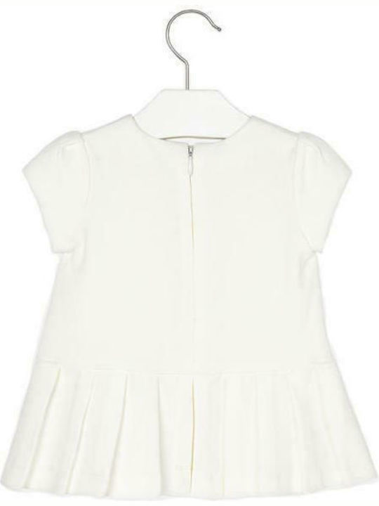 Mayoral Kids Dress Short Sleeve White