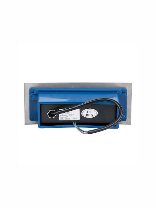 GloboStar Wandmontierte Außenbeleuchtung Deckenleuchte LED IP67 6W mit Warmweißem Licht 17x7x5.5cm