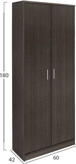 Δίφυλλη Ντουλάπα Zebrano 60x42x180cm