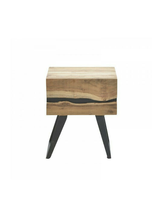 Imena Bedside Table of Solid Wood 45x35x56cm