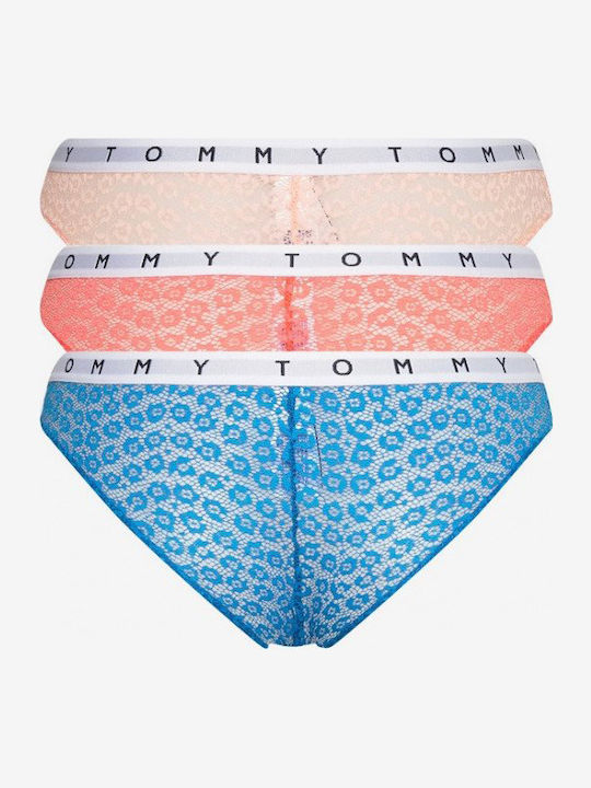 Γυναικεία Brazil 3Pack με Δαντέλα Peach/Hawaii Coral/Island Blue