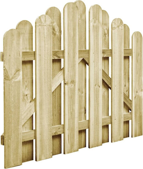 vidaXL Ξύλινη Πόρτα Φράχτη 75cm x 1m