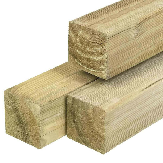 Showood Garden Fencing Supplies Beam from Wood 135x7x7cm Green