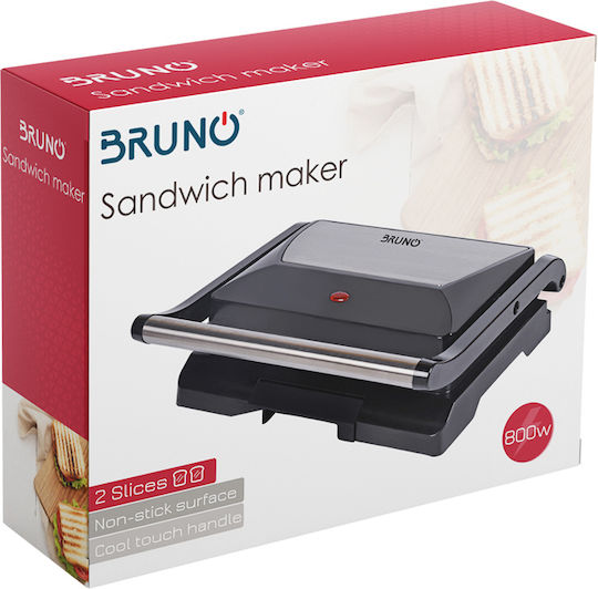 Bruno Sandwich Maker for for 2 Sandwiches Sandwiches 800W Black