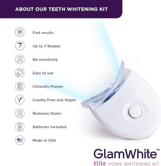 GlamWhite Elite Home Whitening Teeth Whitening Kit with Tray