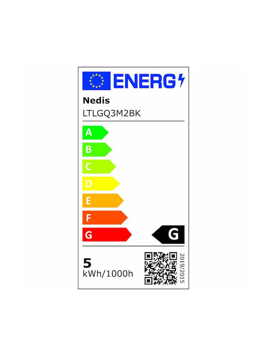 Nedis LED Φωτιστικό Γραφείου με Εύκαμπτο Βραχίονα σε Μαύρο Χρώμα