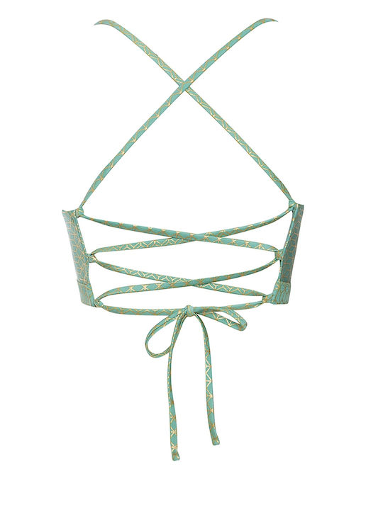 Iocaste Bikini Μπουστάκι Green Gold
