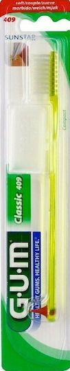 GUM Classic Compact 409 Manual Toothbrush Soft Yellow 1pcs