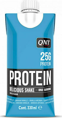 QNT Delicious Protein Shake 25g Πρωτεΐνη Ορού Γάλακτος Χωρίς Γλουτένη με Γεύση Βανίλια 330ml